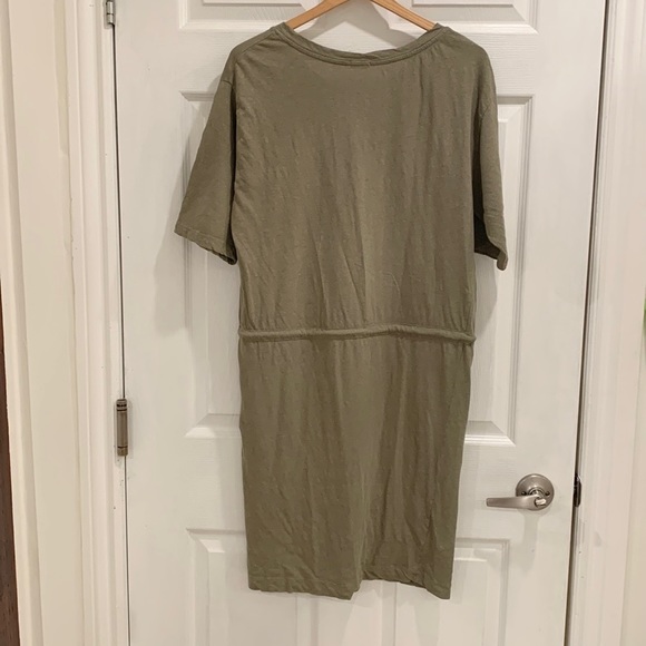 Filippa K Linen Olive Green Tee Shirt Dress - Picture 5 of 13